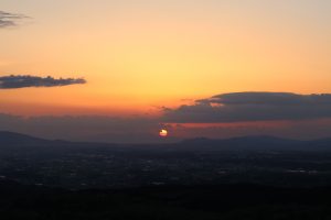 俵山からの夕焼け